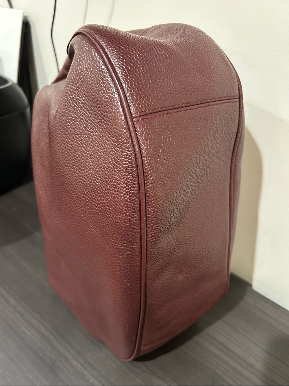 COACH Burgundy Harley Hobo Shoulder Bag Pebble Leather EUC - Picture 10 of 12